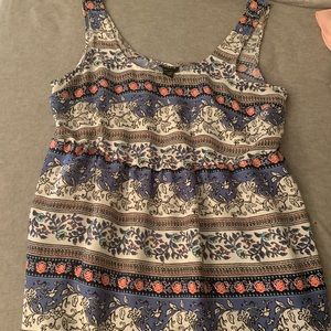 Torrid printed babydoll tank size 00 nwot